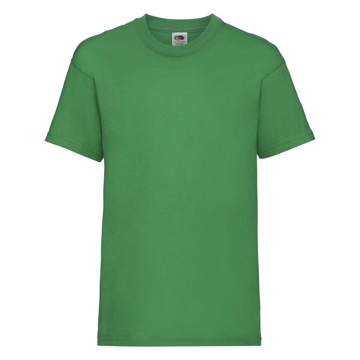Tshirt bambino in cotone manica corta e girocollo di colore verde