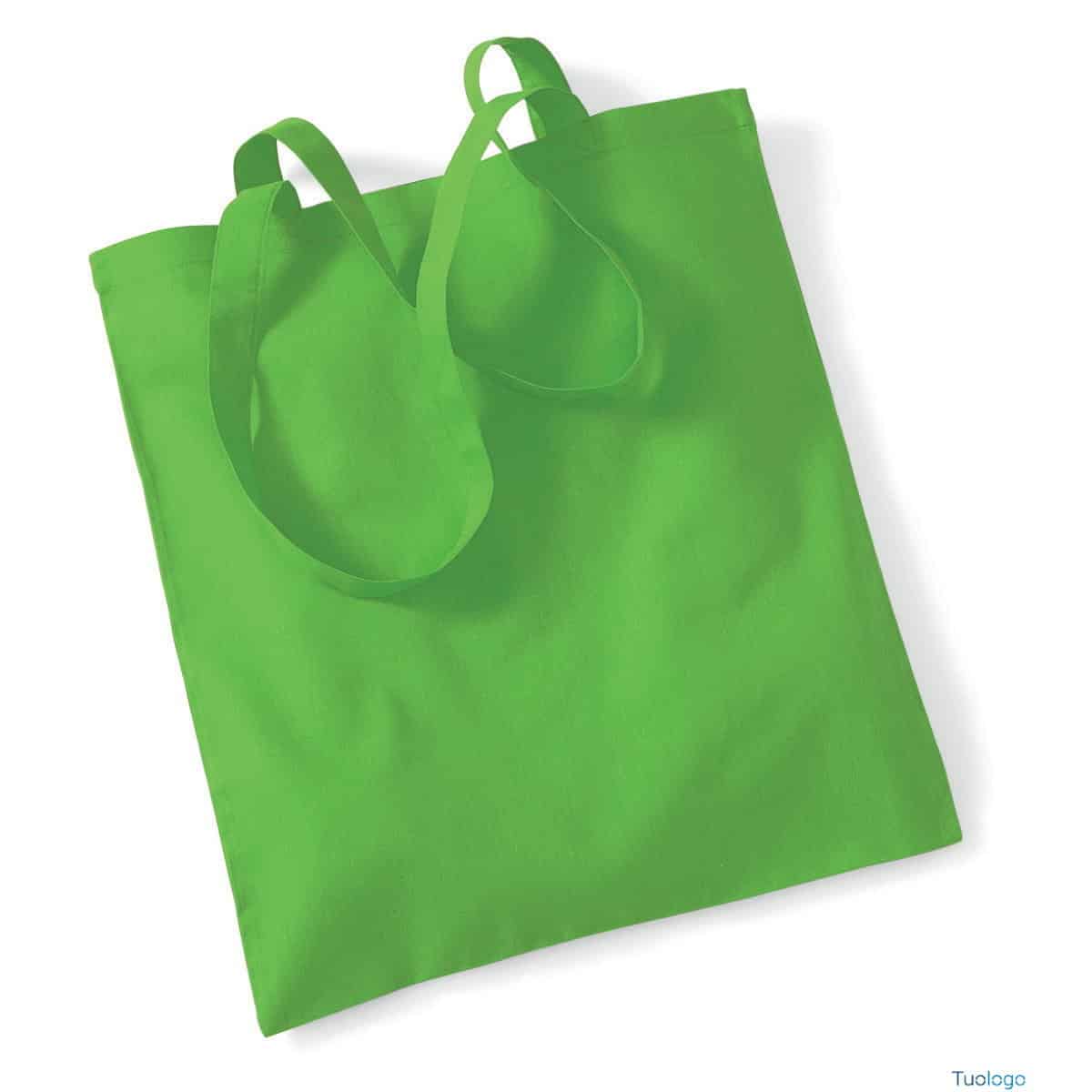 Shopper verde con manici lunghi