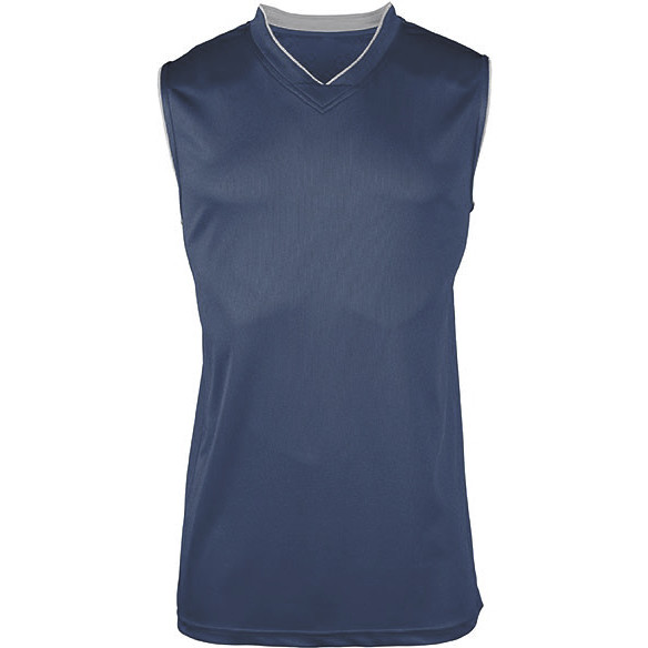 Canotta da basket viola con tessuto ad asciugatura rapida e scollo a V