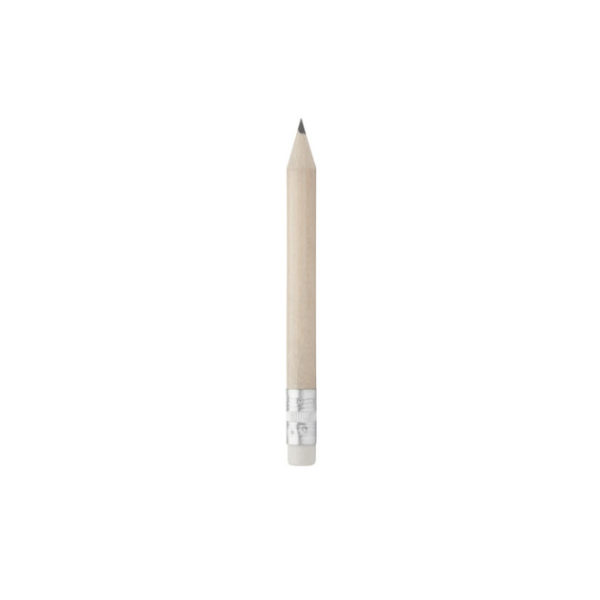 Mini matita in legno con gommino bianco