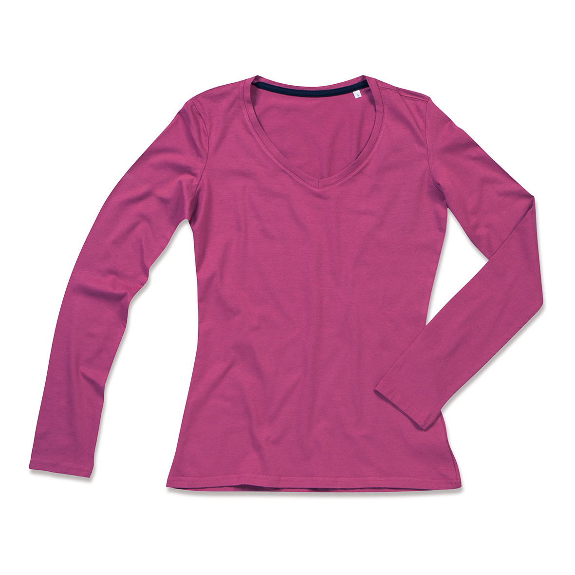 Maglia donna lilla maniche lunghe con scollo a V