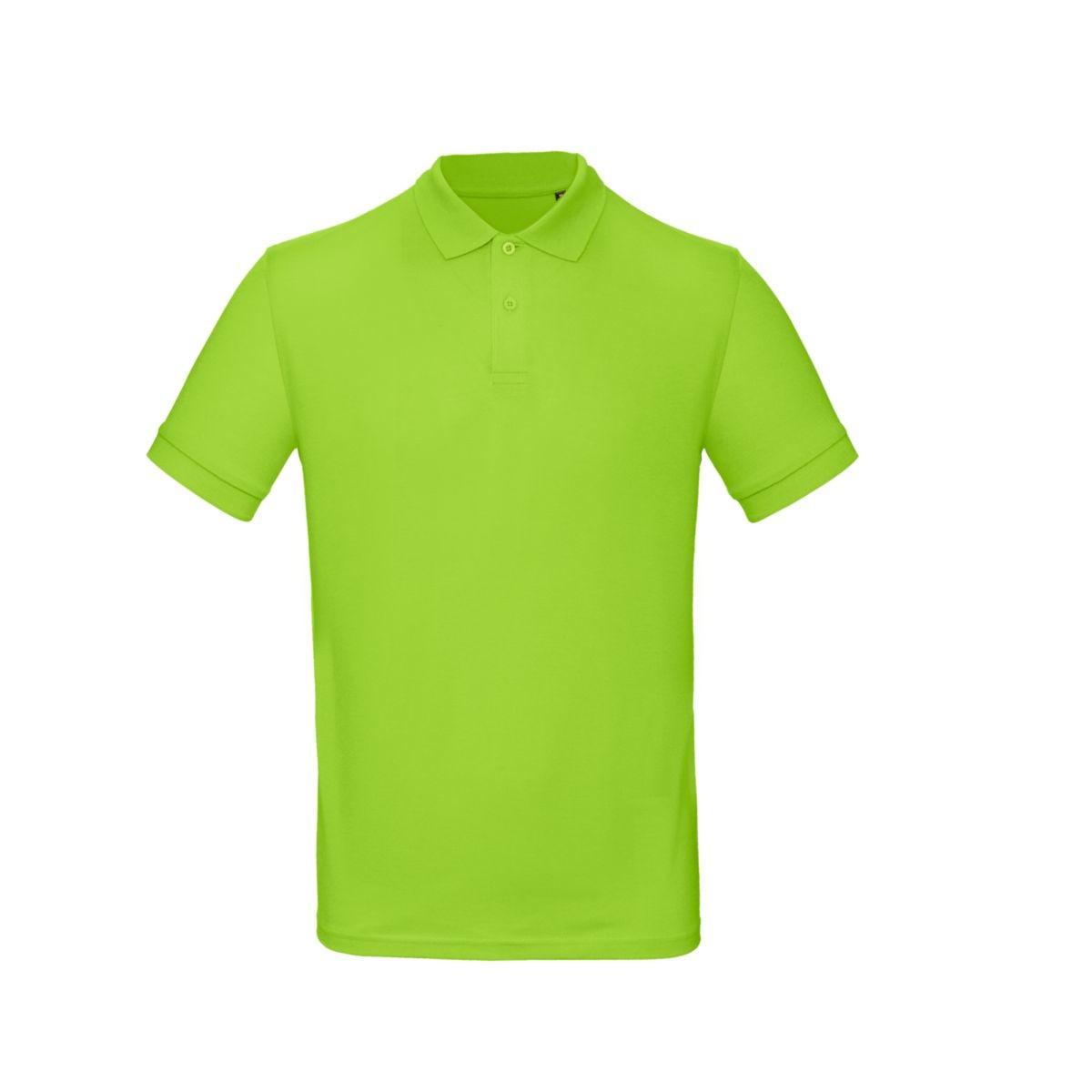 Polo uomo verde lime manica corta con 2 bottoni