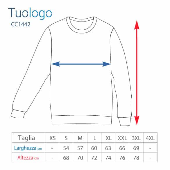 Tabella taglia altezza larghezza