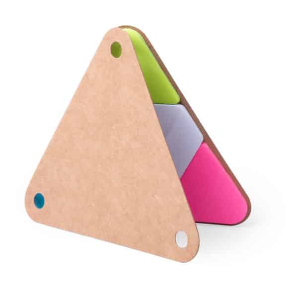 Set notes adesivi triangolare con cartoncino riciclato