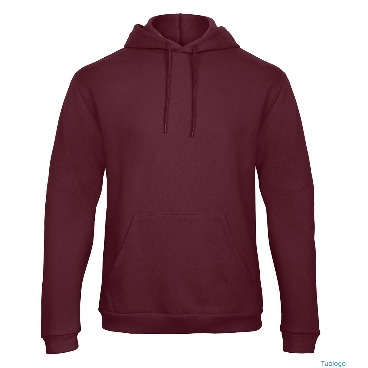 Felpa fucsia con cappucio e tascone