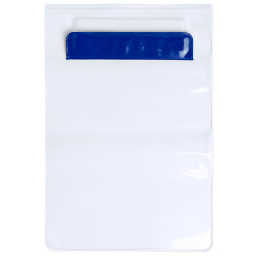 Custodia impermeabile in pvc blu per tablet