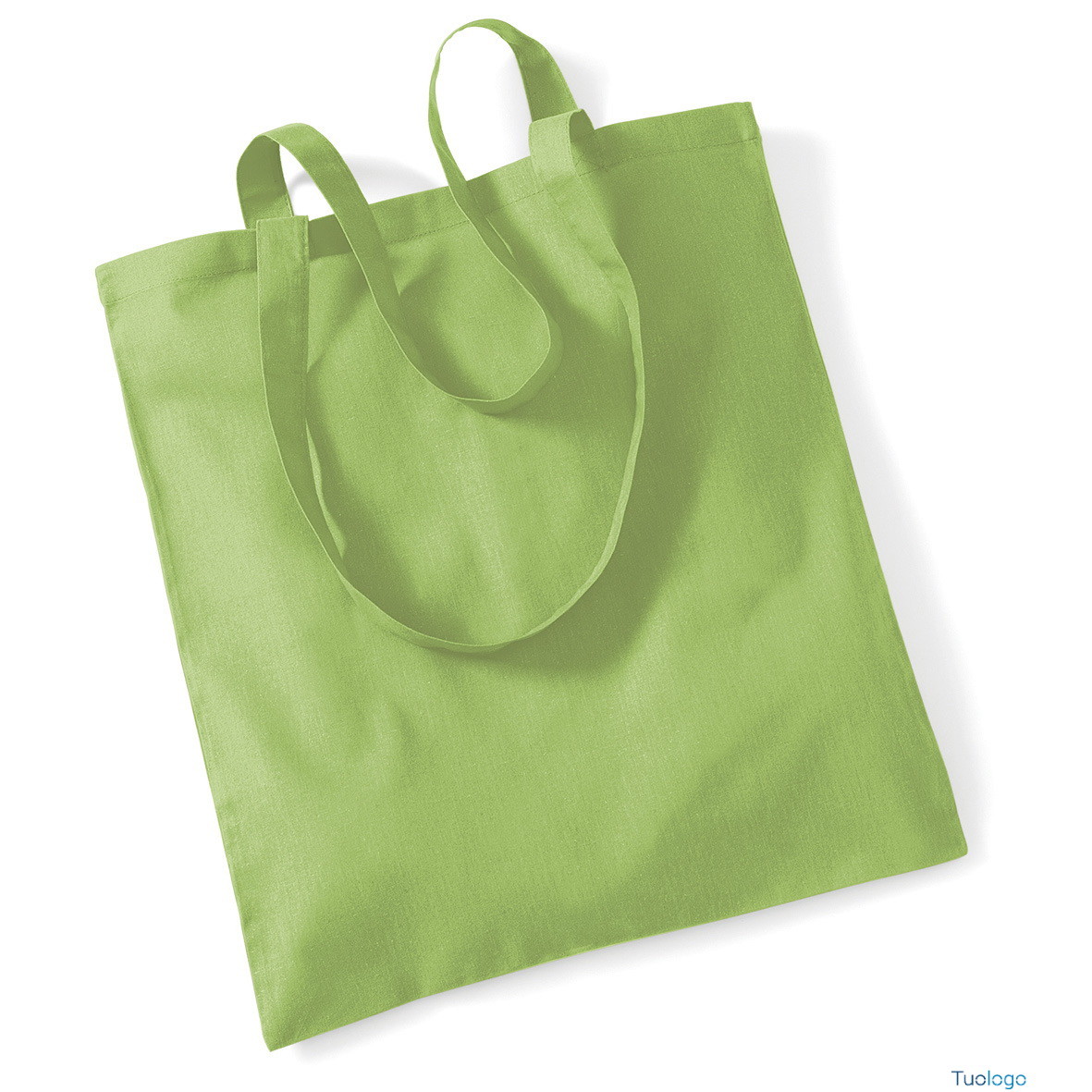 Shopper verde chiaro con manici lunghi