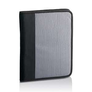 Portablocco grigio in tessuto con ceniera e tasche interne