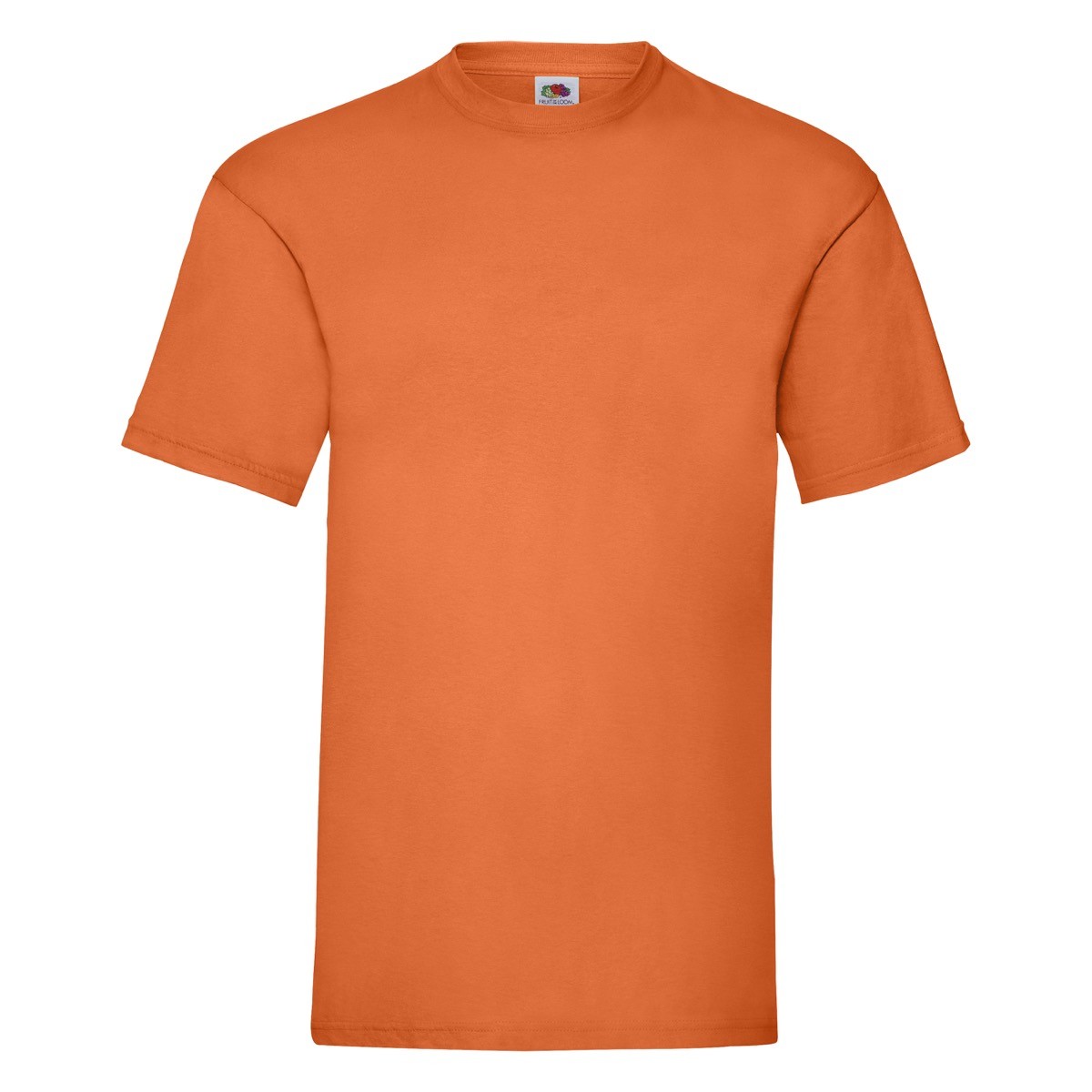 Tshirt in cotone manica corta e girocollo di colore arancione