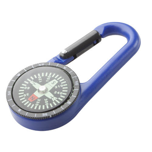 Moschettone blu in plastica con bussola