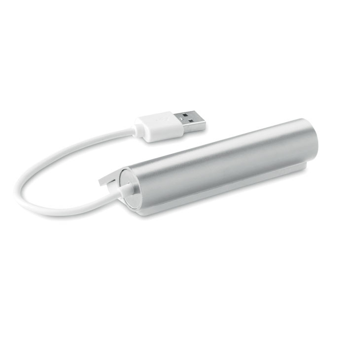 Hub con quattro ingressi usb grigio e bianco