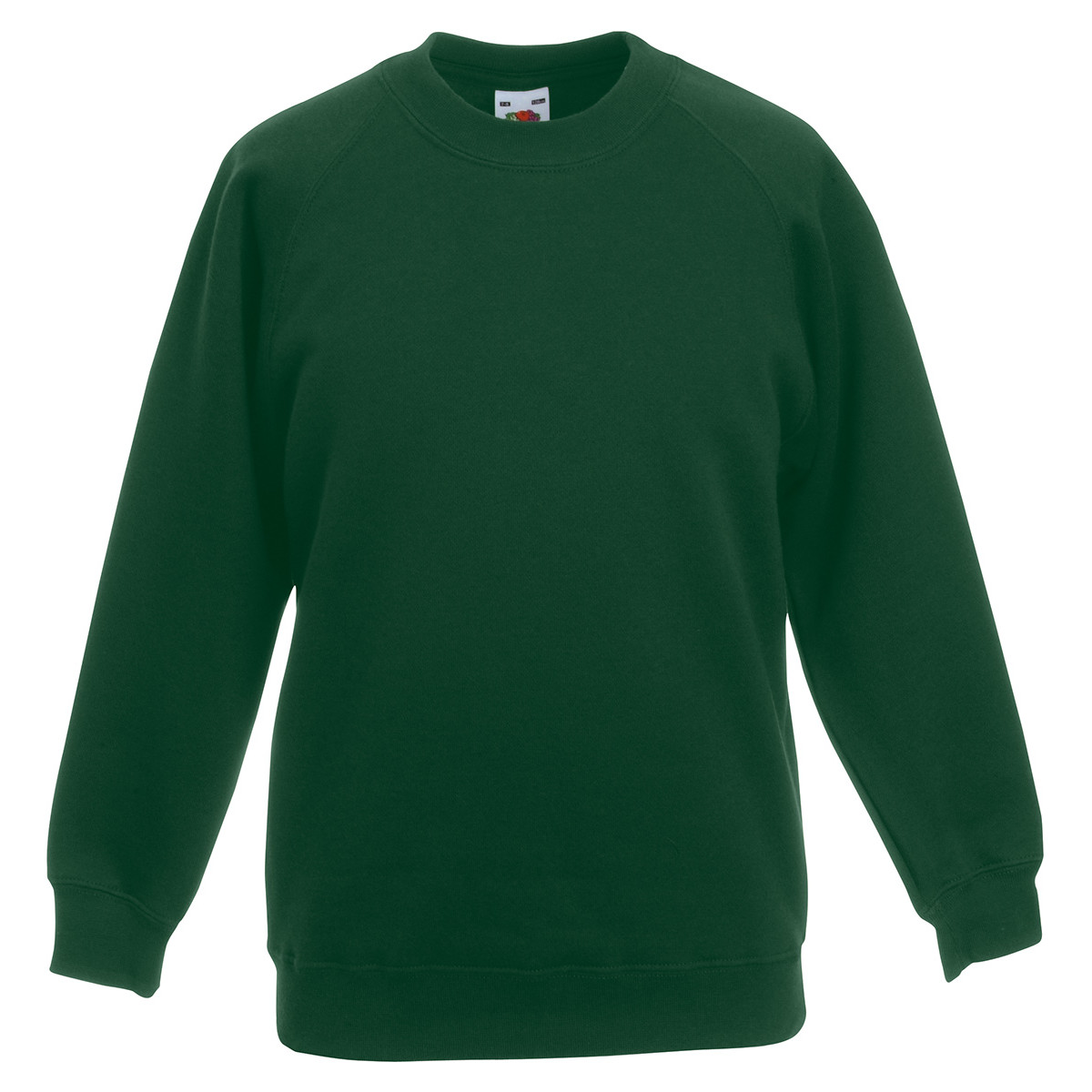 Felpa da bambino verde girocollo manica lunga