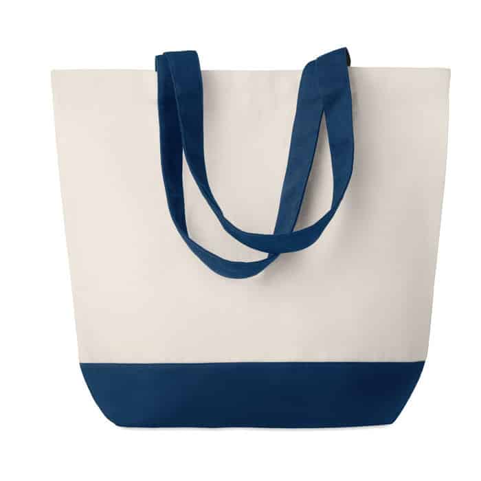 Shopper mare con fondo e manici color blu