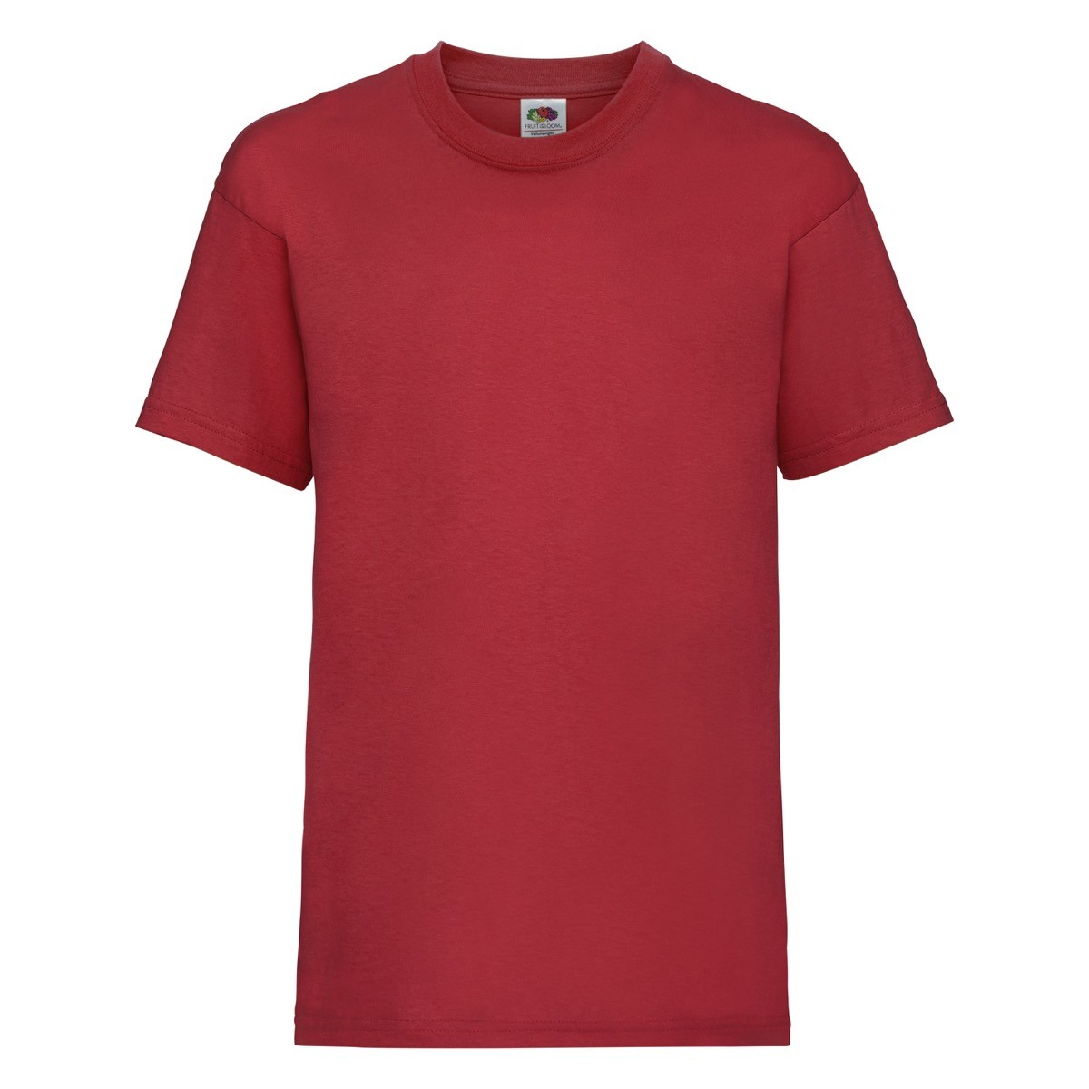 Tshirt bambino in cotone manica corta e girocollo di colore rosso