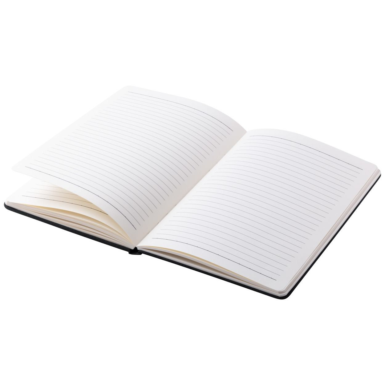 Bloc notes con copertina in poliestere nera e caricatore wireless