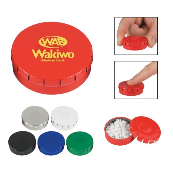 Scatole di latta porta caramelle rossa con logo