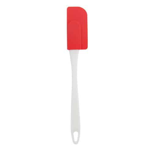Spatola da cucina in silicone bianco e rosso