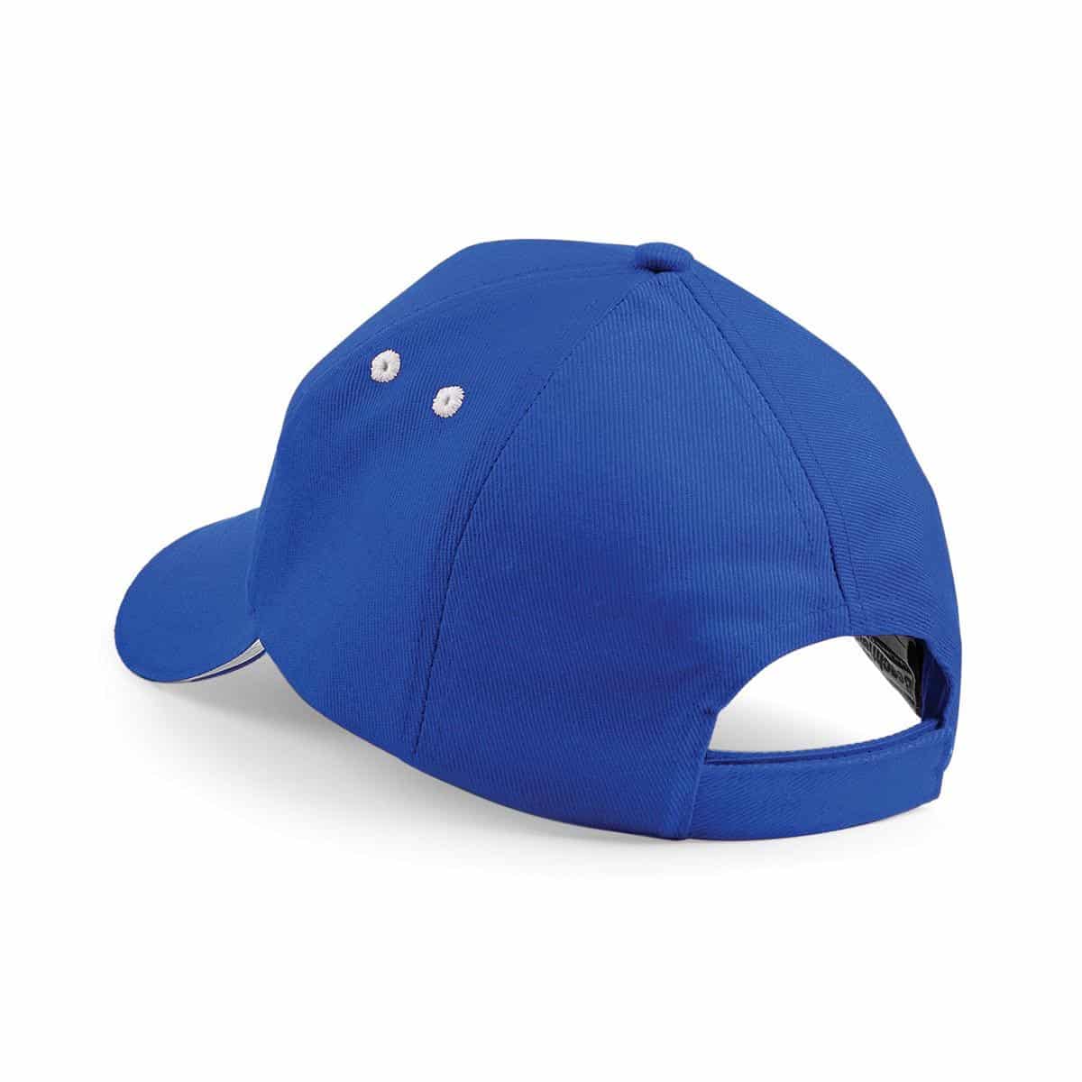 Cappellino in cotone blu con visiera