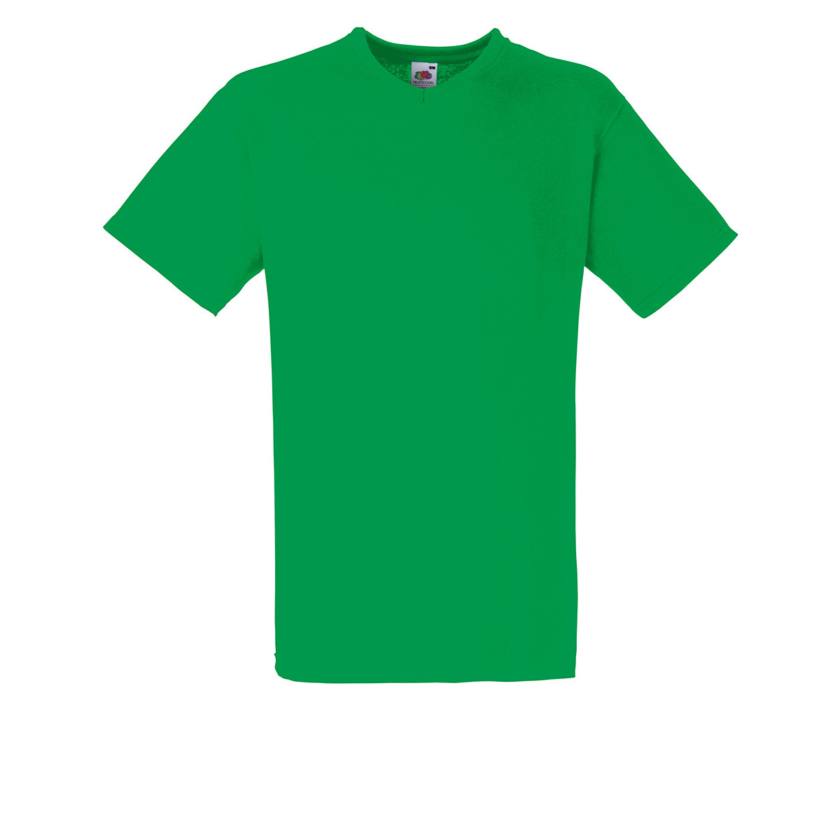 Tshirt in cotone manica corta e scollo a V alto di colore verde