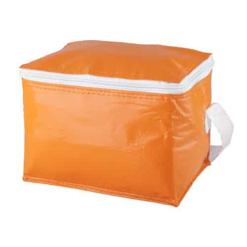 Borsa termica arancione in alluminio e pvc
