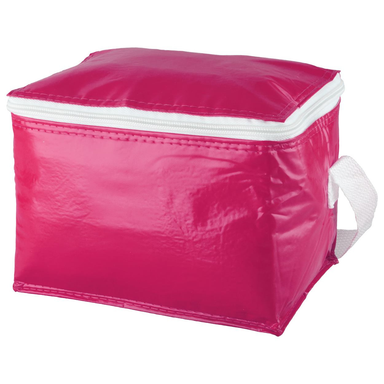 Borsa termica rosa in alluminio e pvc