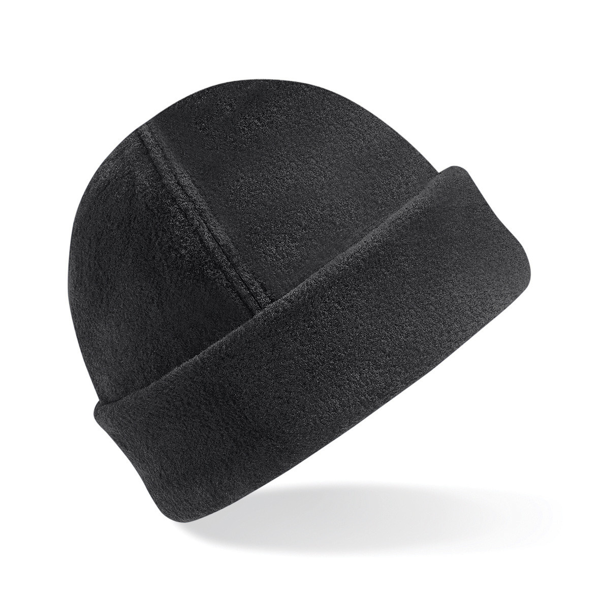 Cappellino invernale di pile con risvolto di colore nero