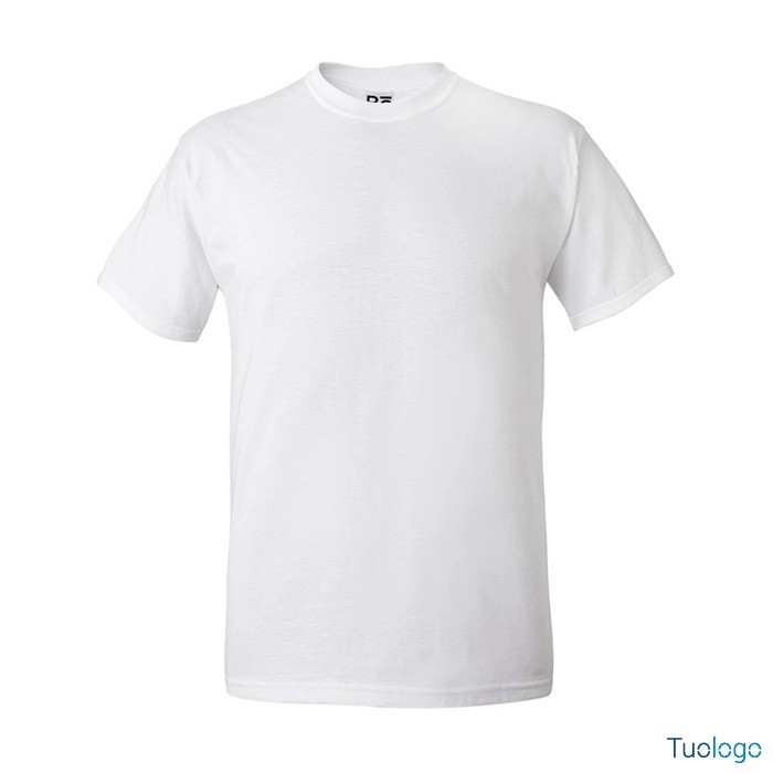 Tshirt in cotone bianco con maniche corte e girocollo