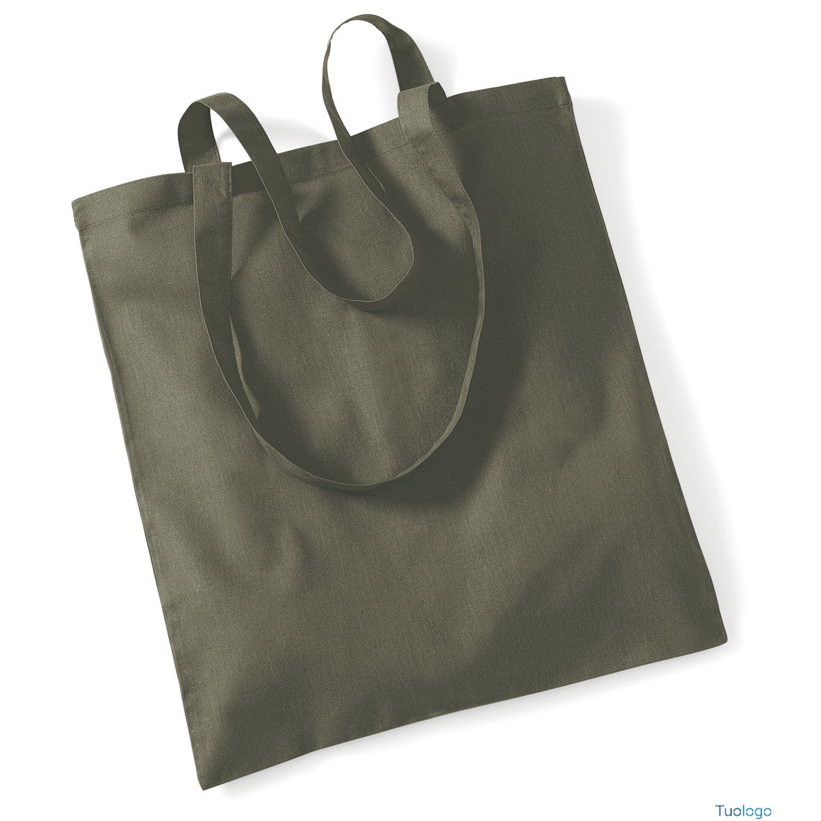 Shopper grigia con manici lunghi