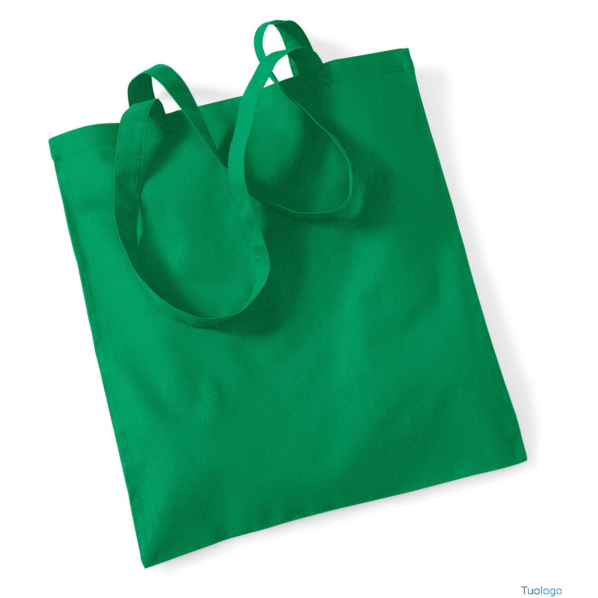Shopper verde scuro con manici lunghi