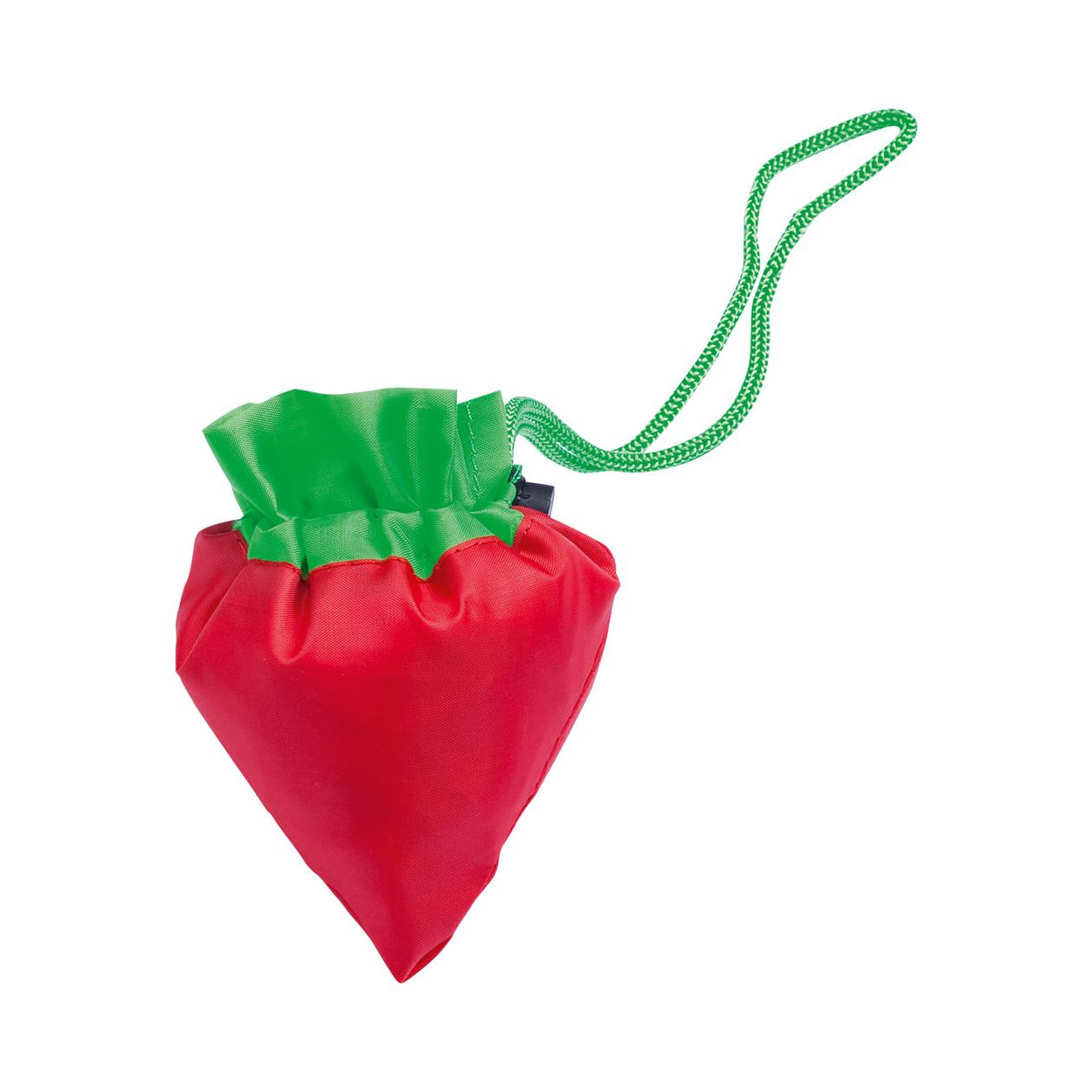 Shopper rossa ripiegabile a forma di sacchetto della frutta