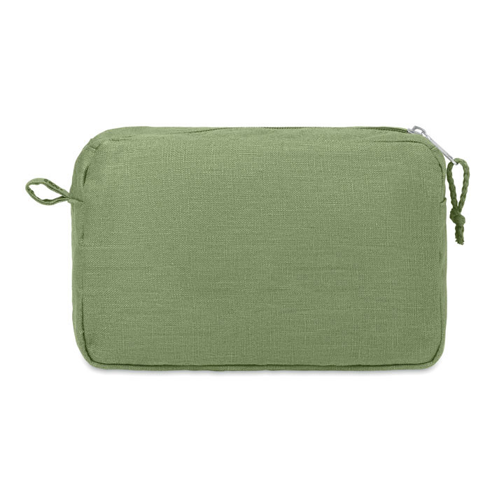 Trousse verde in canapa