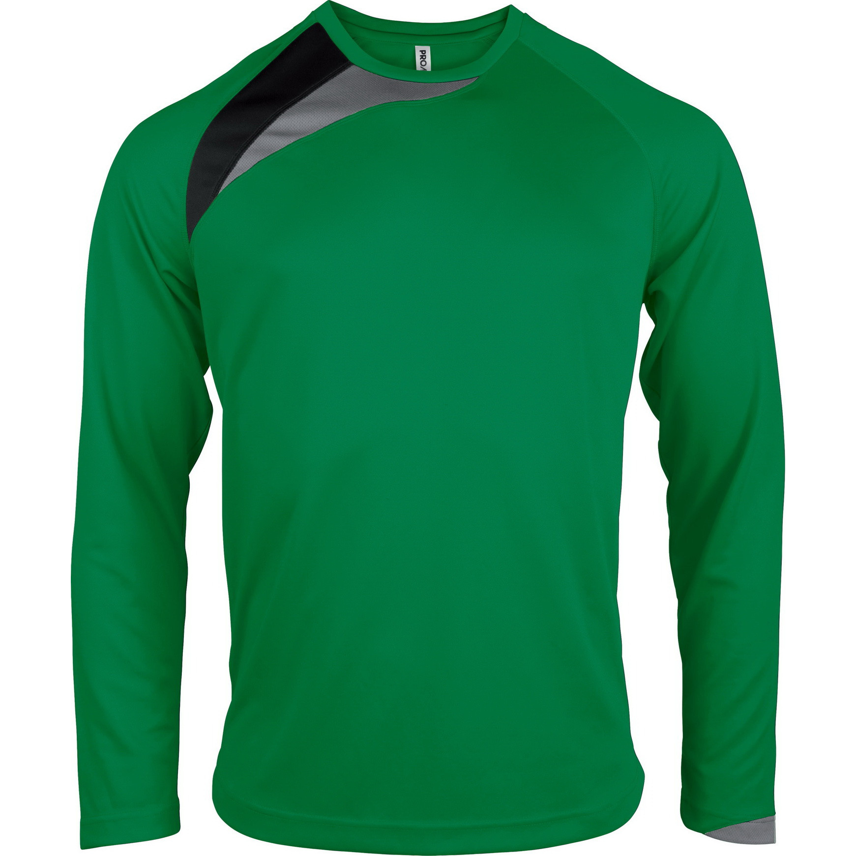 Maglia da calcio manica lunga verde 100% poliestere