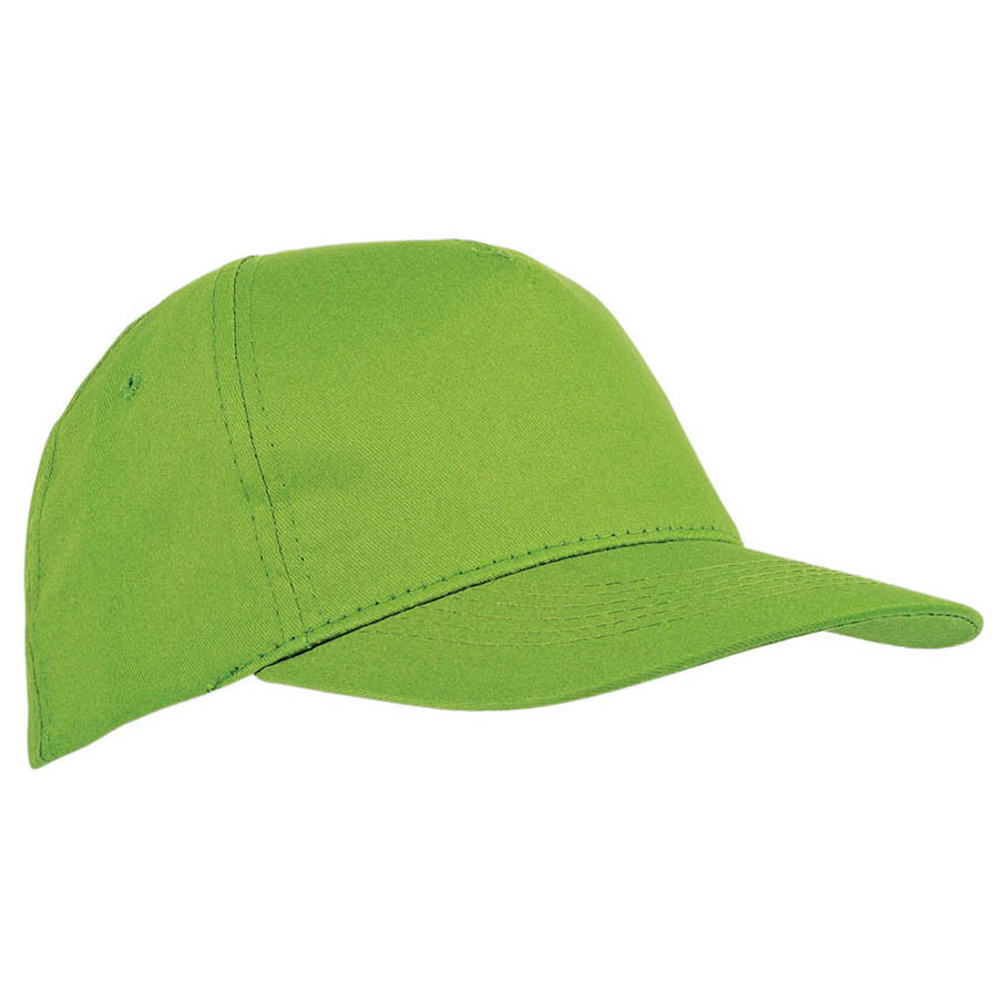 Cappellino in cotone verde con chiusura in velcro