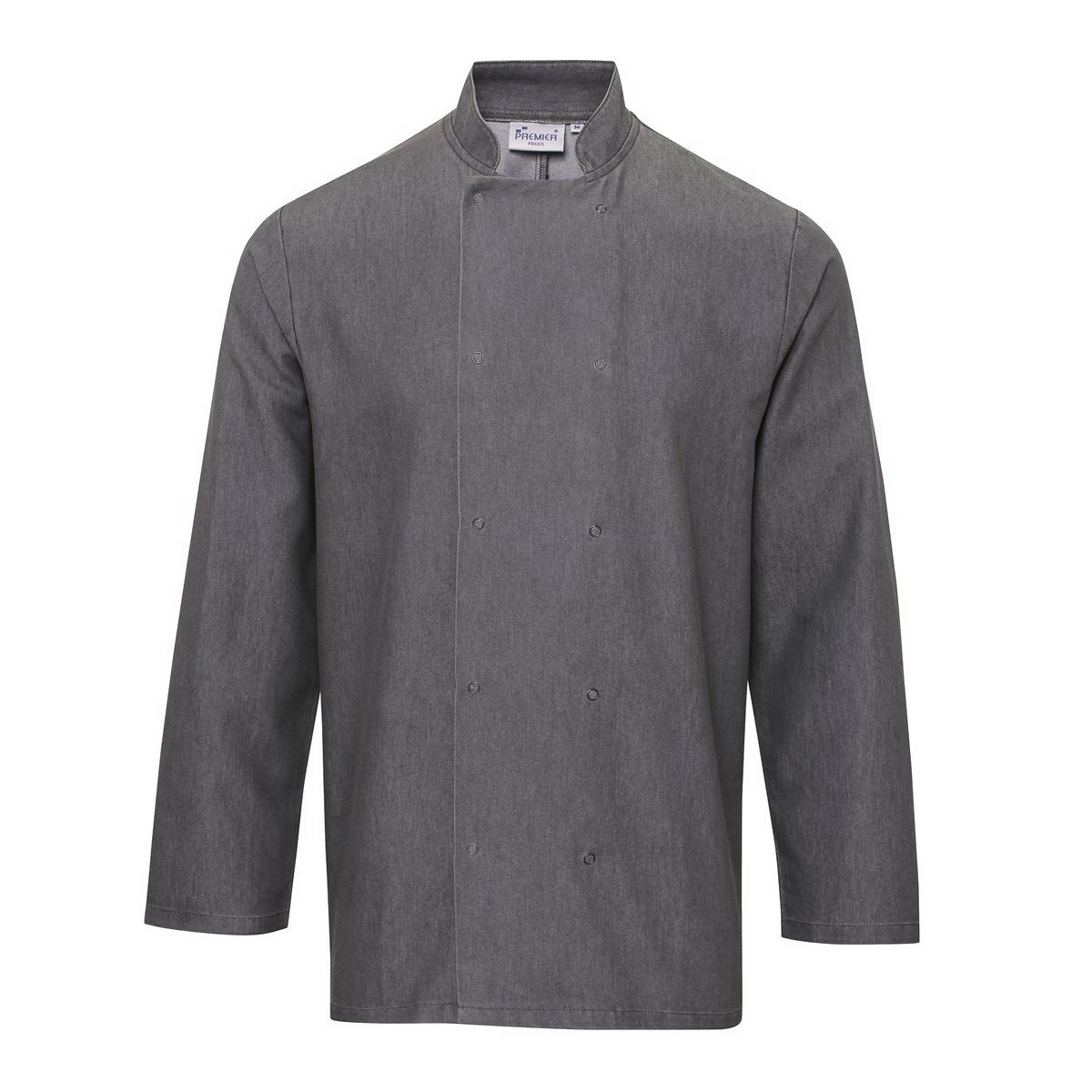 Giacca da cuoco grigia con 10 bottoni e collo coreana