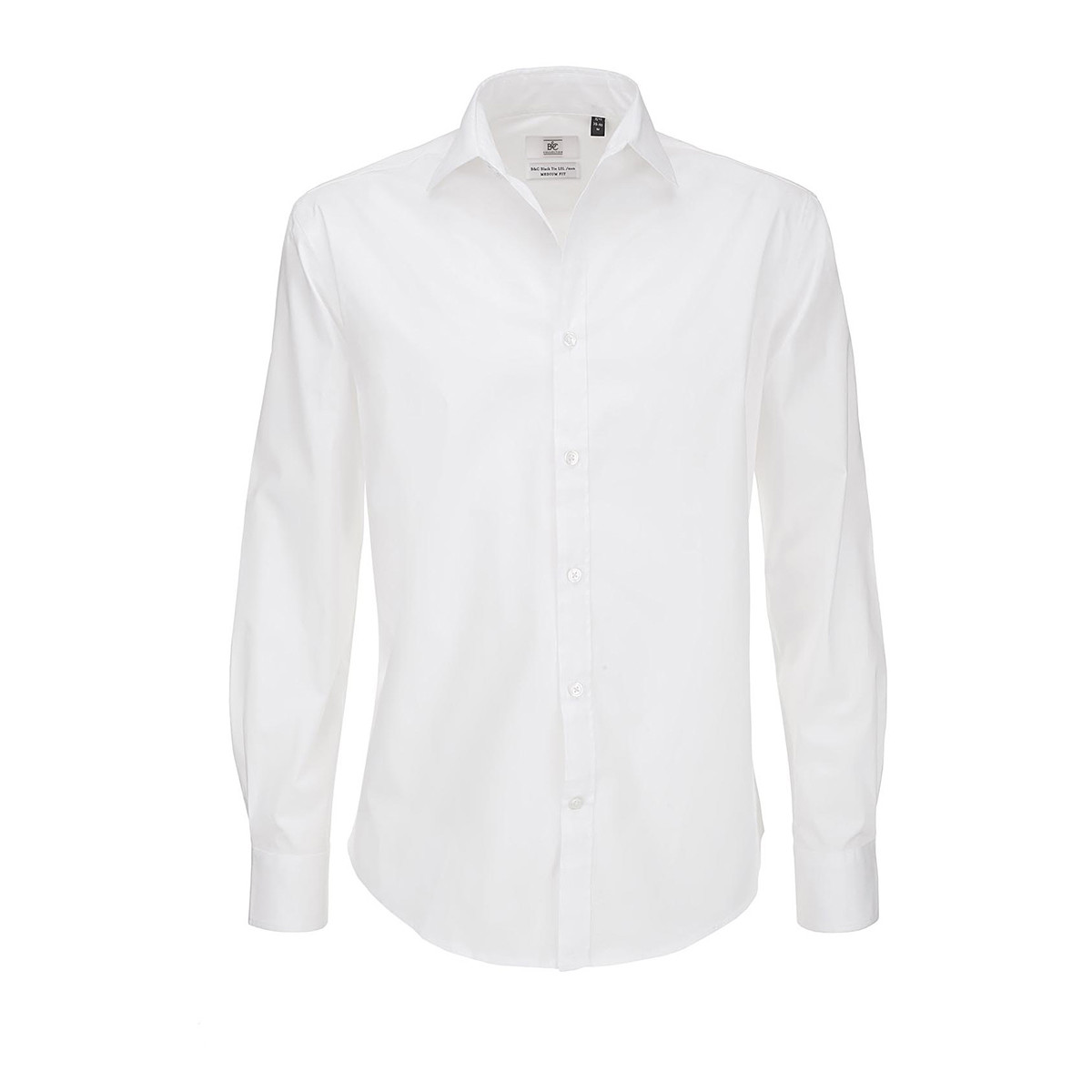 Camicia uomo maniche lunghe bianca con bottoni