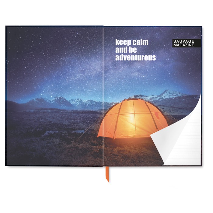 Bloc notes con copertina rigida con stampa e ottanta fogli