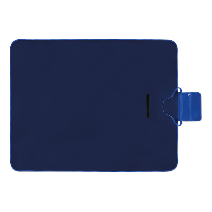 Coperta da picnic blu con parte superiore felpata e retro in peva