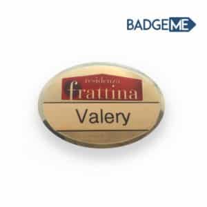 Badge in metallo Oval Petite