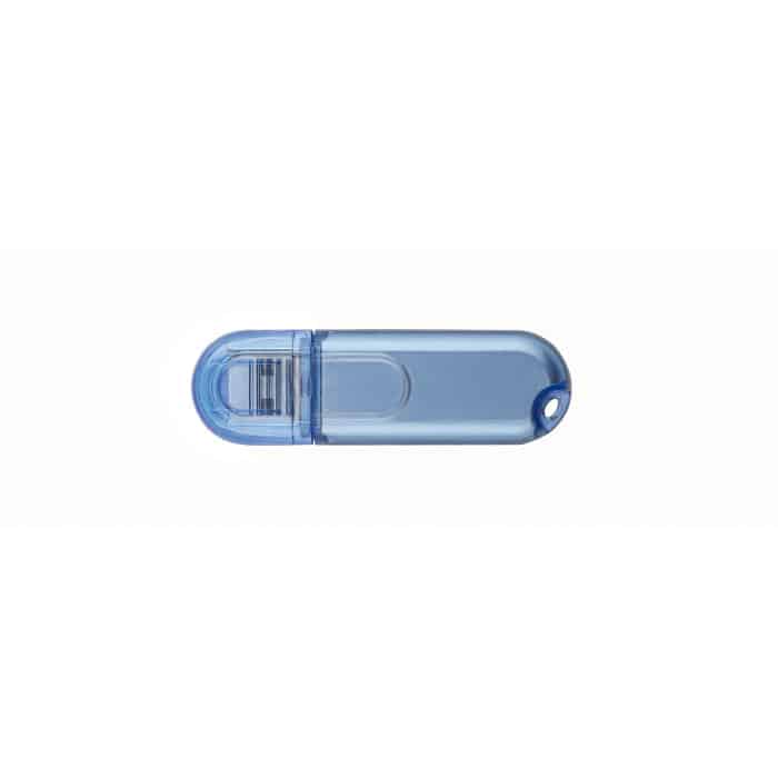 Chiavetta usb blu rettangolare in plastica resistente