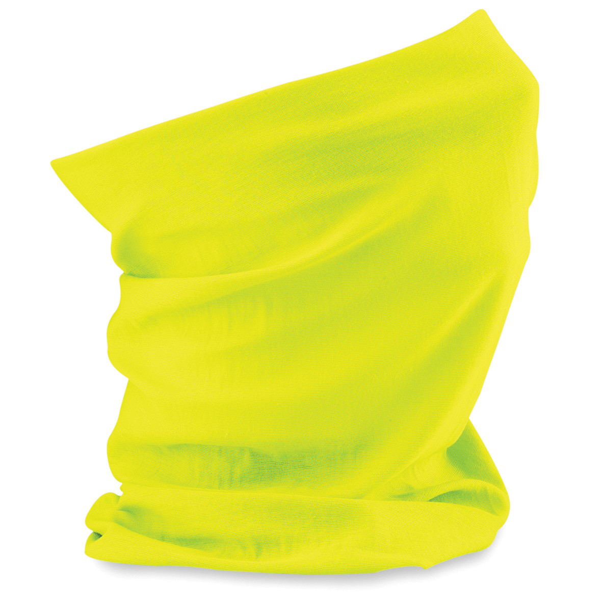 Fascia multiuso in poliestere senza cuciture di colore giallo fluo