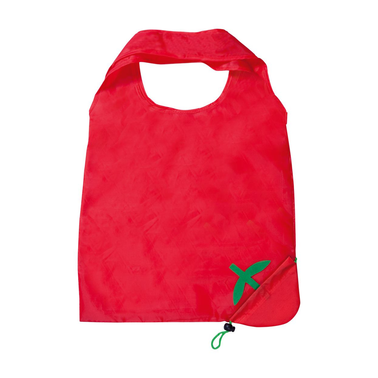 Shopper rossa ripiegabile a forma di sacchetto della frutta