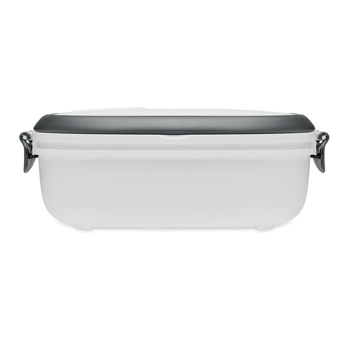 Porta pranzo in pp bianco con coperchio a tenuta d