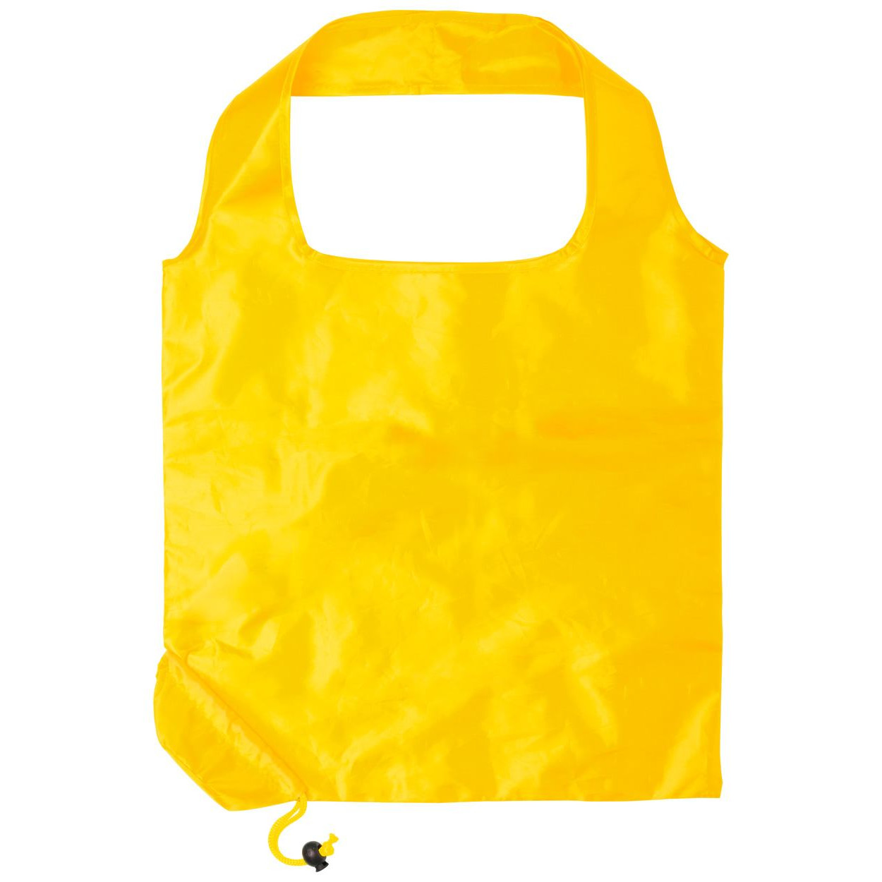 Shopper pieghevole in poliestere giallo