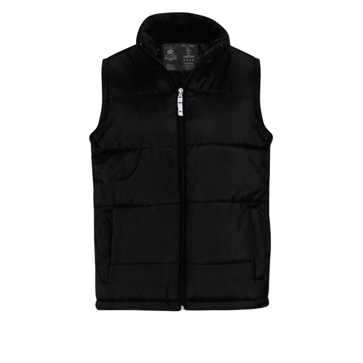 Smanicato antivento con tasche nero con zip centrale