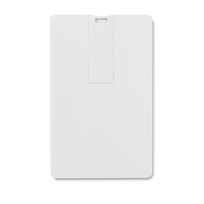 Chiavetta usb bianca a forma di carta di credito