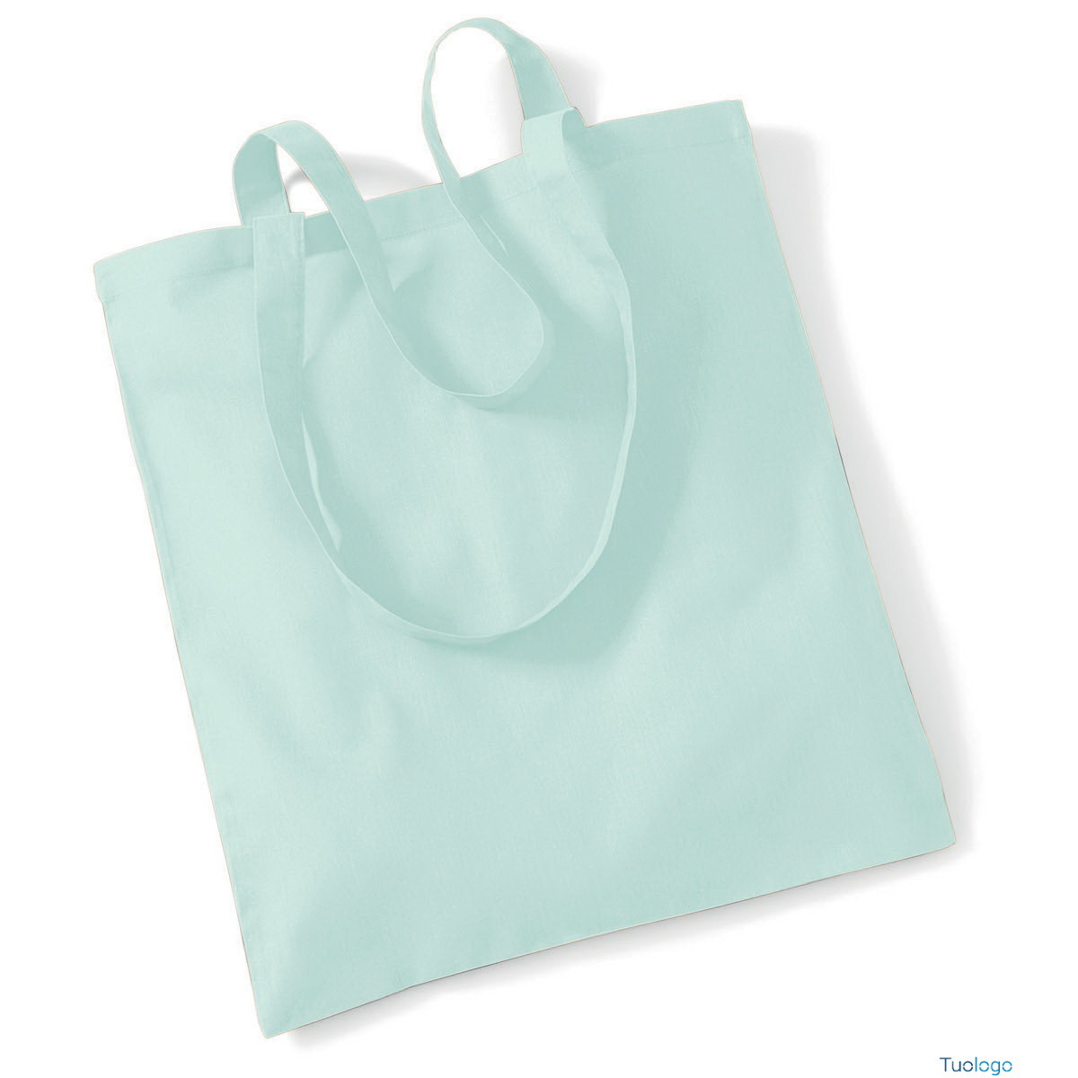 Shopper azzurro con manici lunghi