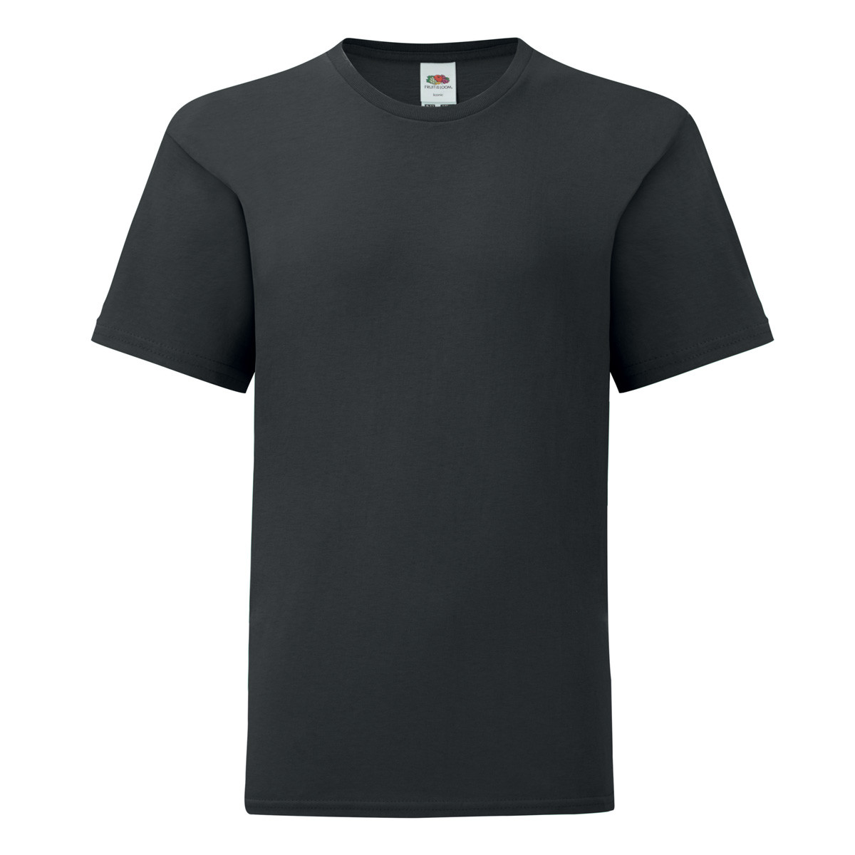 Tshirt girocollo nera da bambino con manica corta