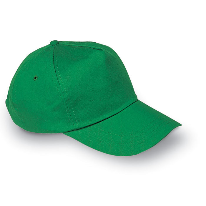 Cappellino verde in cotone con chiusura in plastica