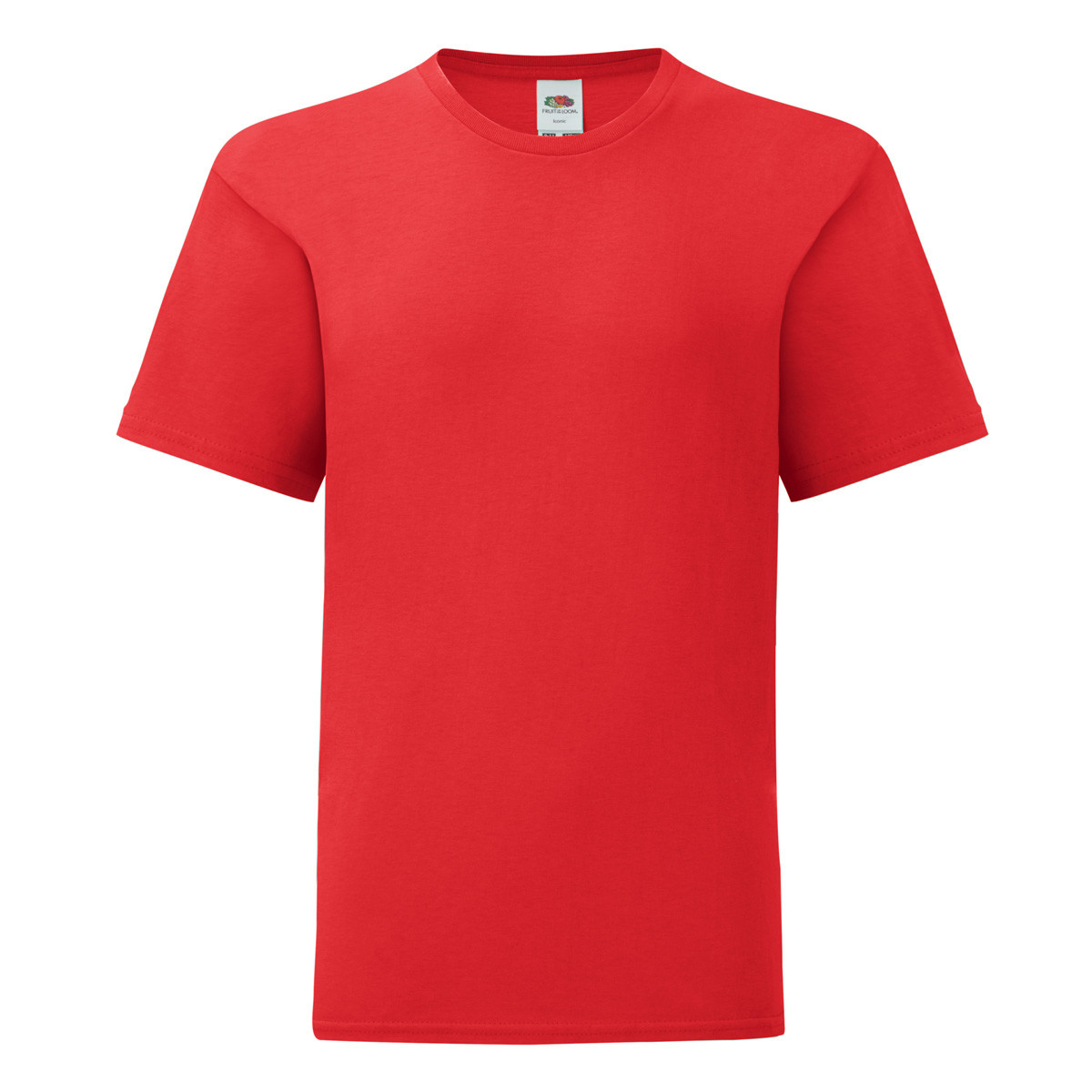 Tshirt girocollo manica corta da bambino di colore rosso