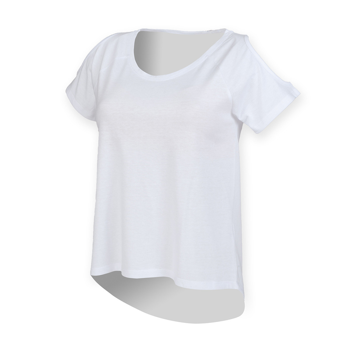 T-shirt Donna Girocollo In Cotone Pettinato Fiammato 100% Made In Italy – Taglio Vivo, Messaggio 'Andrà Tutto Bene'